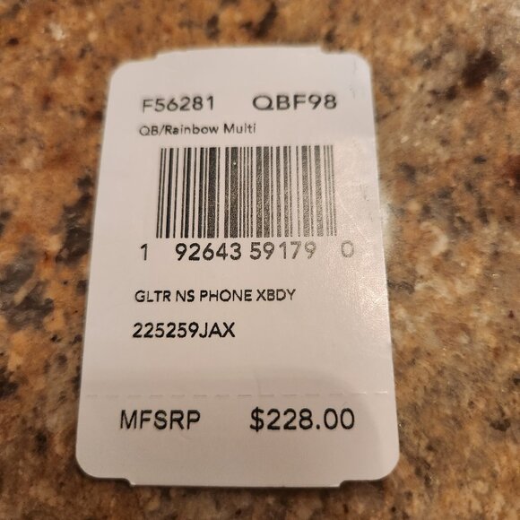 Coach North/South Phone Crossbody Rainbow Navy Blue Glitter Limited Edition - Picture 16 of 16